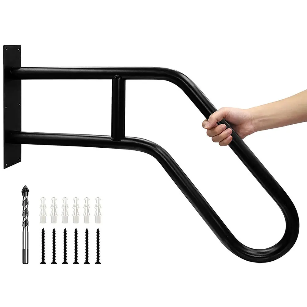 Easy-to-install Deck Hand Railings Stairs Outdoor U Shaped Elderly Safety Grab Bars for Indoor Concrete Steps Garage Porch