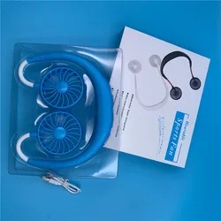 2019 New hot selling Mini Hands Free Neck Lazy Fan USB Sports Fan Outdoor Portable Wearable Sports Fan
