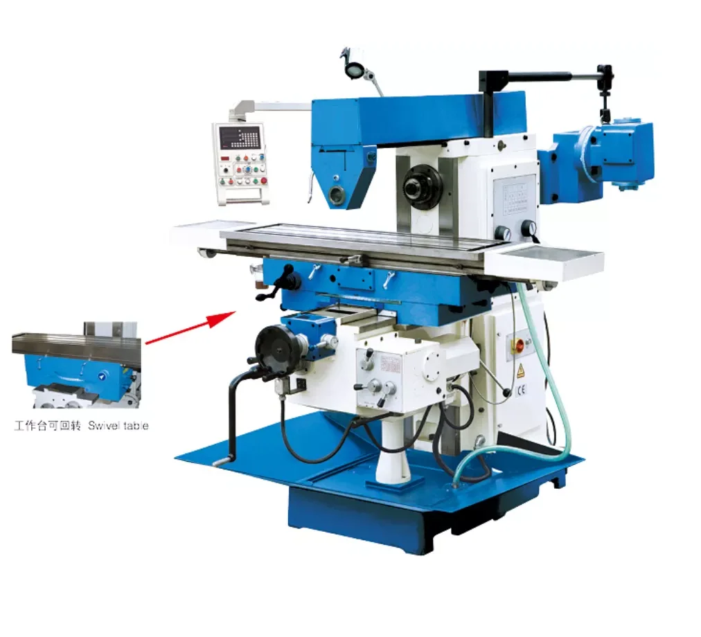 XW6136L horizontal universal knee type milling machine with Swivel Table Horizontal milling head for metal
