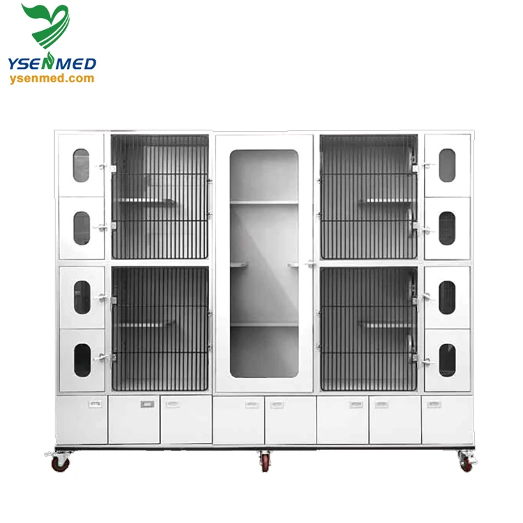 YSKC-701 Veterinary  Animal Display cat cage Dog Kennel Vet Cabinet cage ICU cage