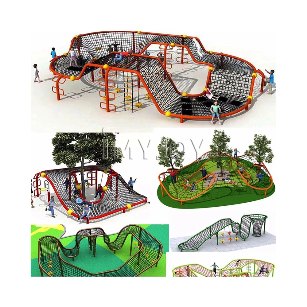 Outdoor funny carnival children game playground amusement park equipment climbing net for kids