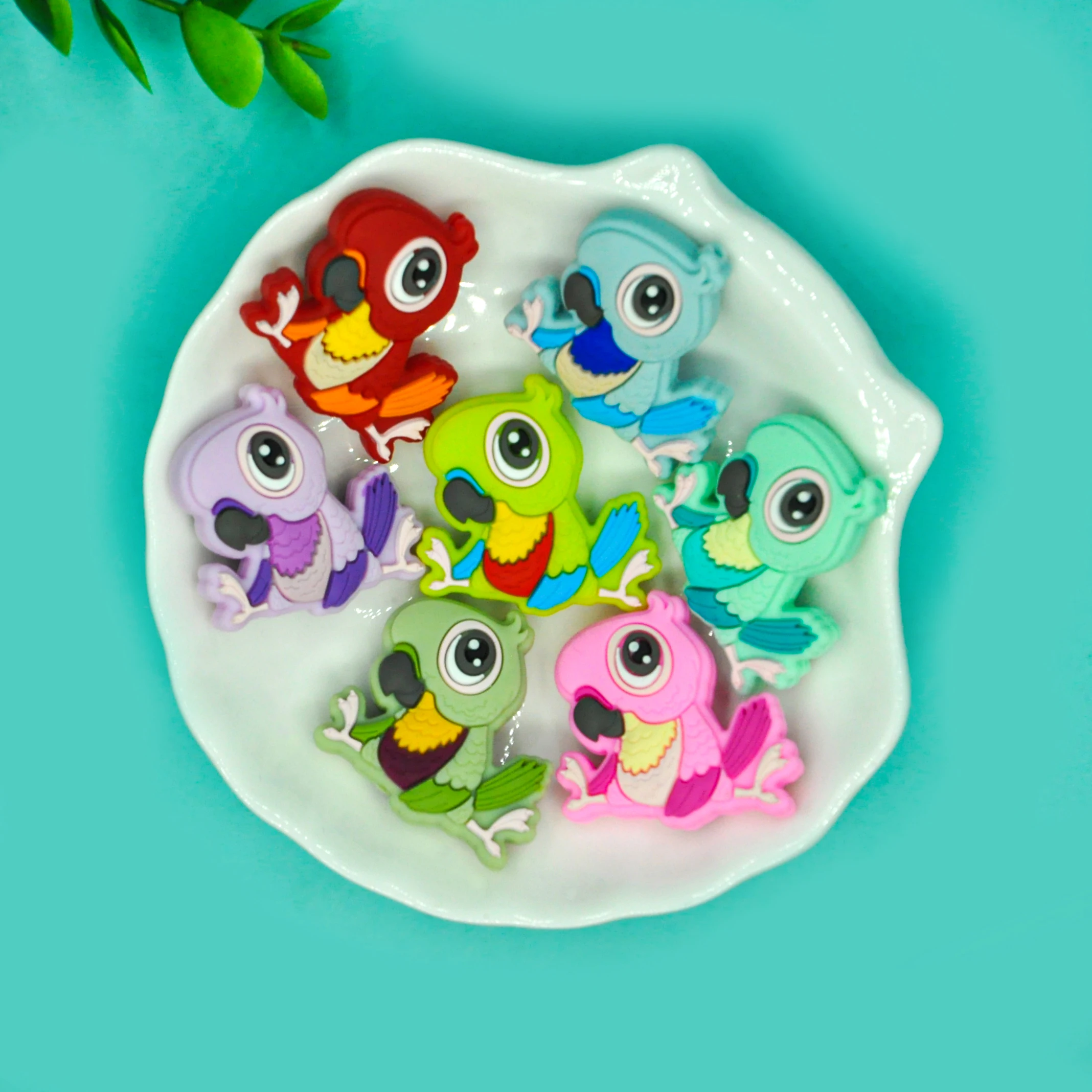 New 2022 Multistyled cute animal shape cow silicone focal beads for pen making silicone Beads