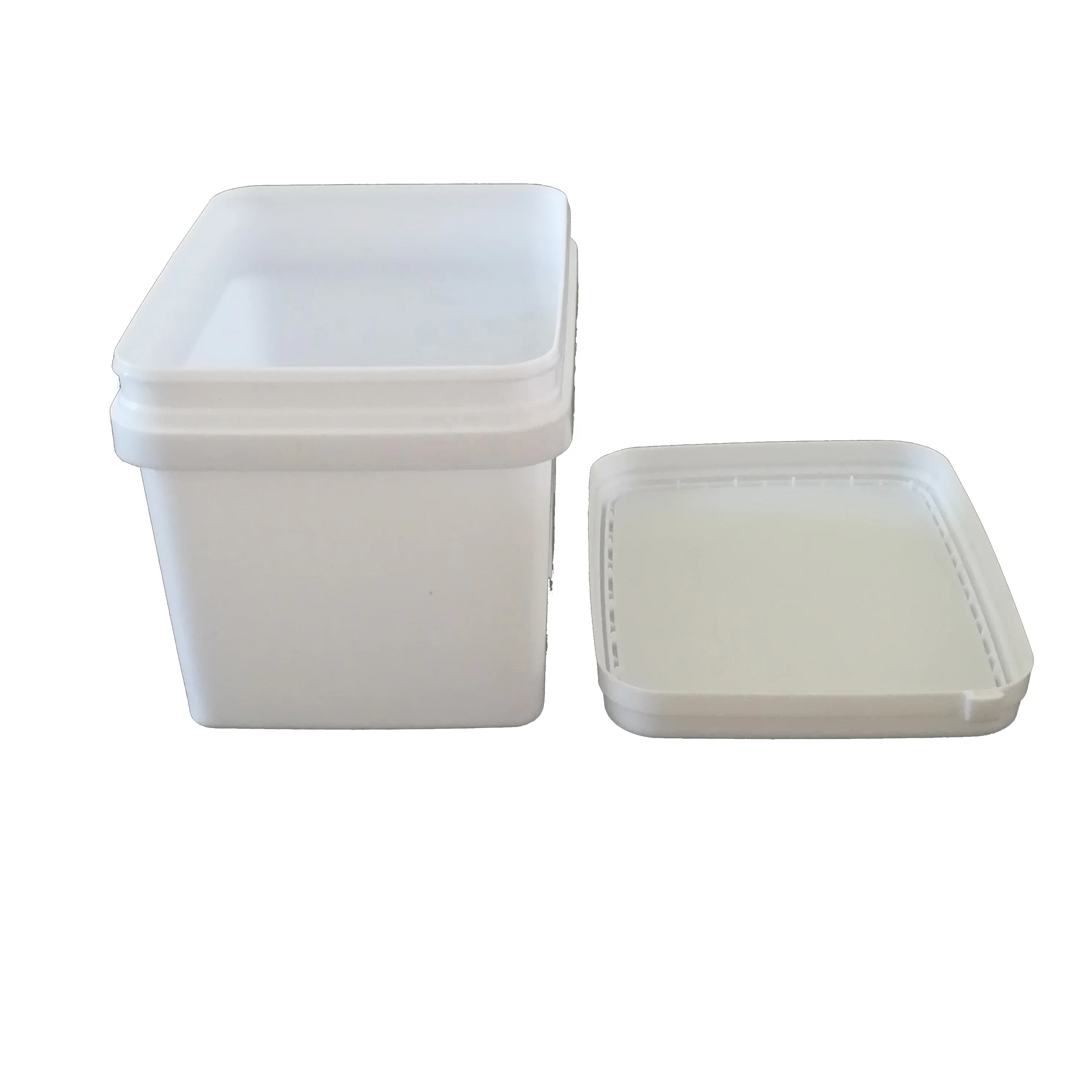 
1.5L 2L 3L 5L 10L 20L 25L Food Grade Square Plastic Buckets With Lids 10L White Rectangle Plastic Buckets With Lid 