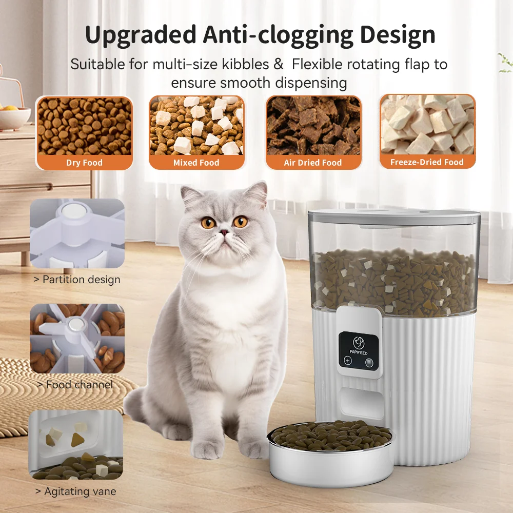 Manufacturer provides 3L video WIFI remote intelligent pet feeder dog and cat food bowl pet feeder with stainless steel bowl