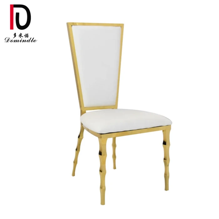 rental king gold high back stainless steel wedding chair