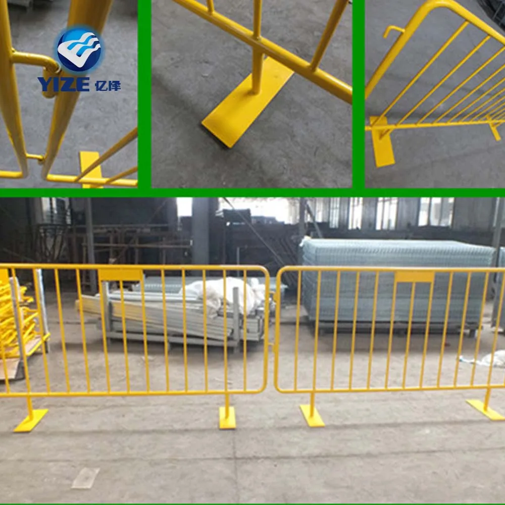 Wooden Panel Short Chain Wire Construction Site Stainless Steel Temporary Fence For Festival