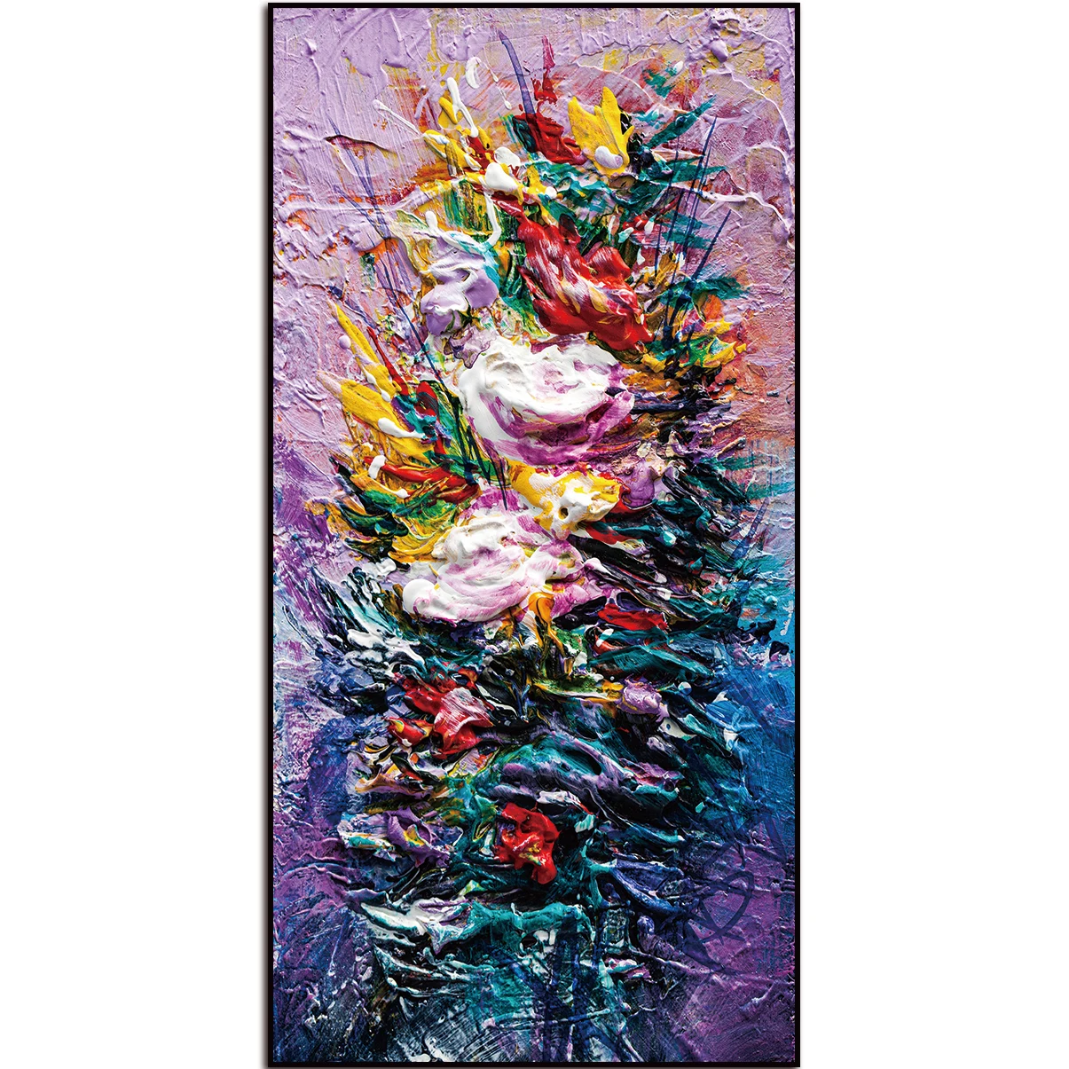 Wall Picture Home Decoration Textured Canvas flowers Art Modern Abstract Painting