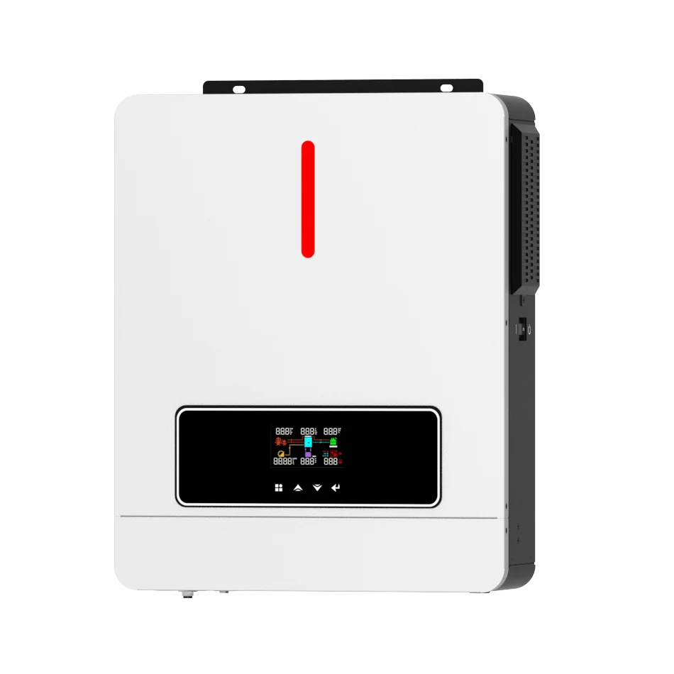 2023 NEW Dual Output RGB Light 60-500VDC 120A MPPT Charger Controller 4.2KW/6.2KW on/off Grid Solar Inverter