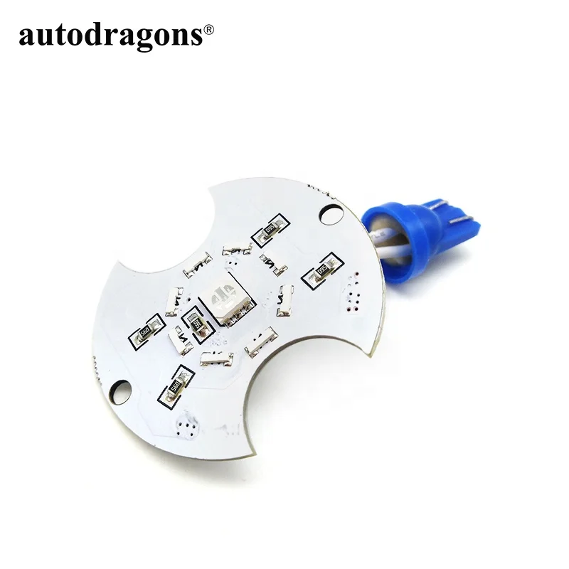 autodragons Double Side 13 Leds 555 194 T10 insert Blue Color Jet Pop Bumper Led Discs