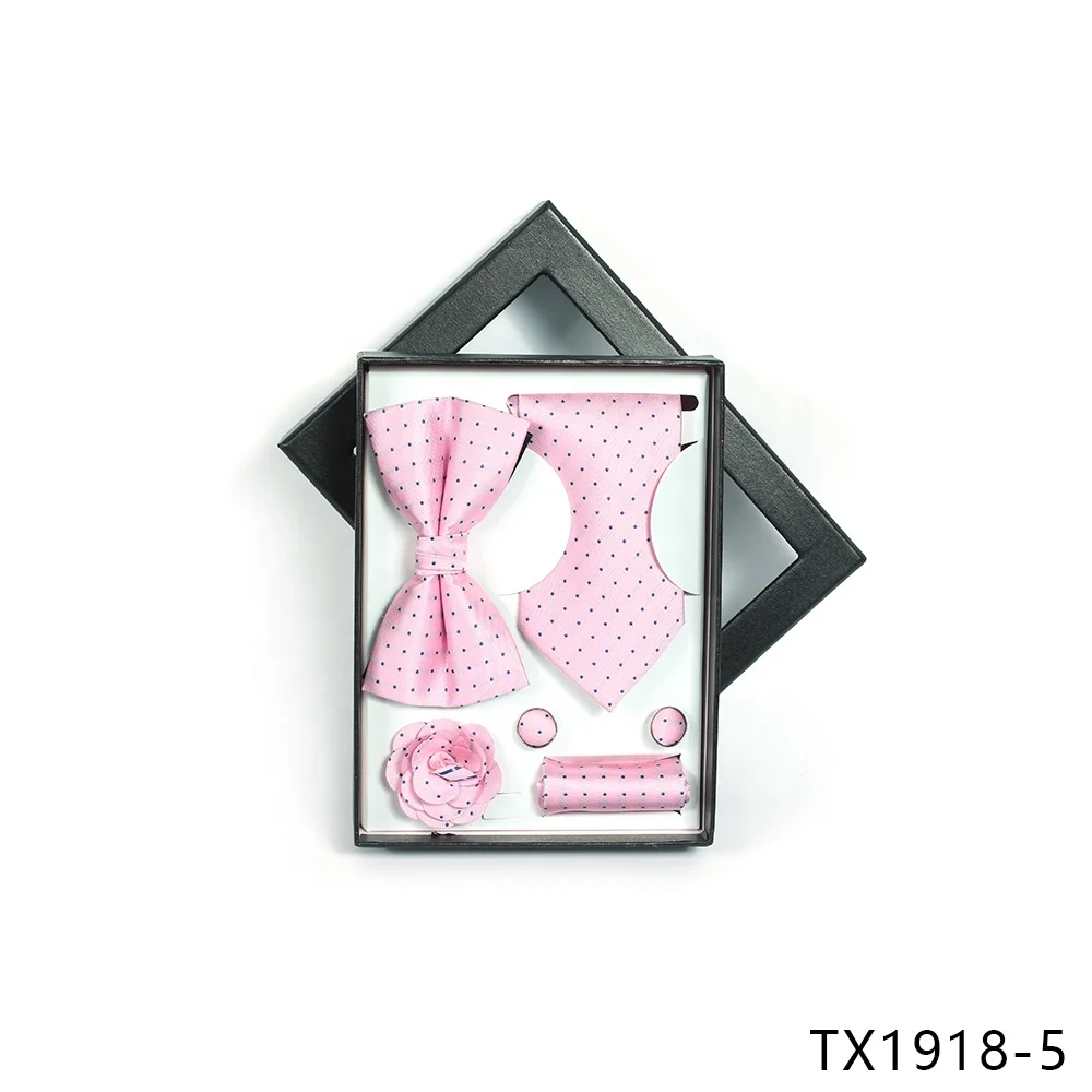 Индивидуальный мужской свадебный красный Шелковый галстук-бабочка в горошек и карманный квадратный набор