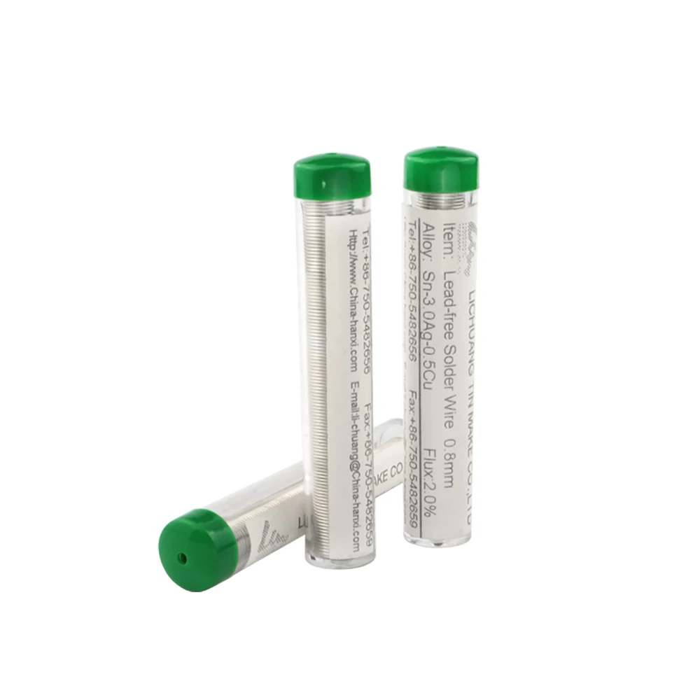 Lichuang Sn-0.3Ag-0.7Cu environmental friendly good quality  lead free solder wire soldering wire for welding PCB