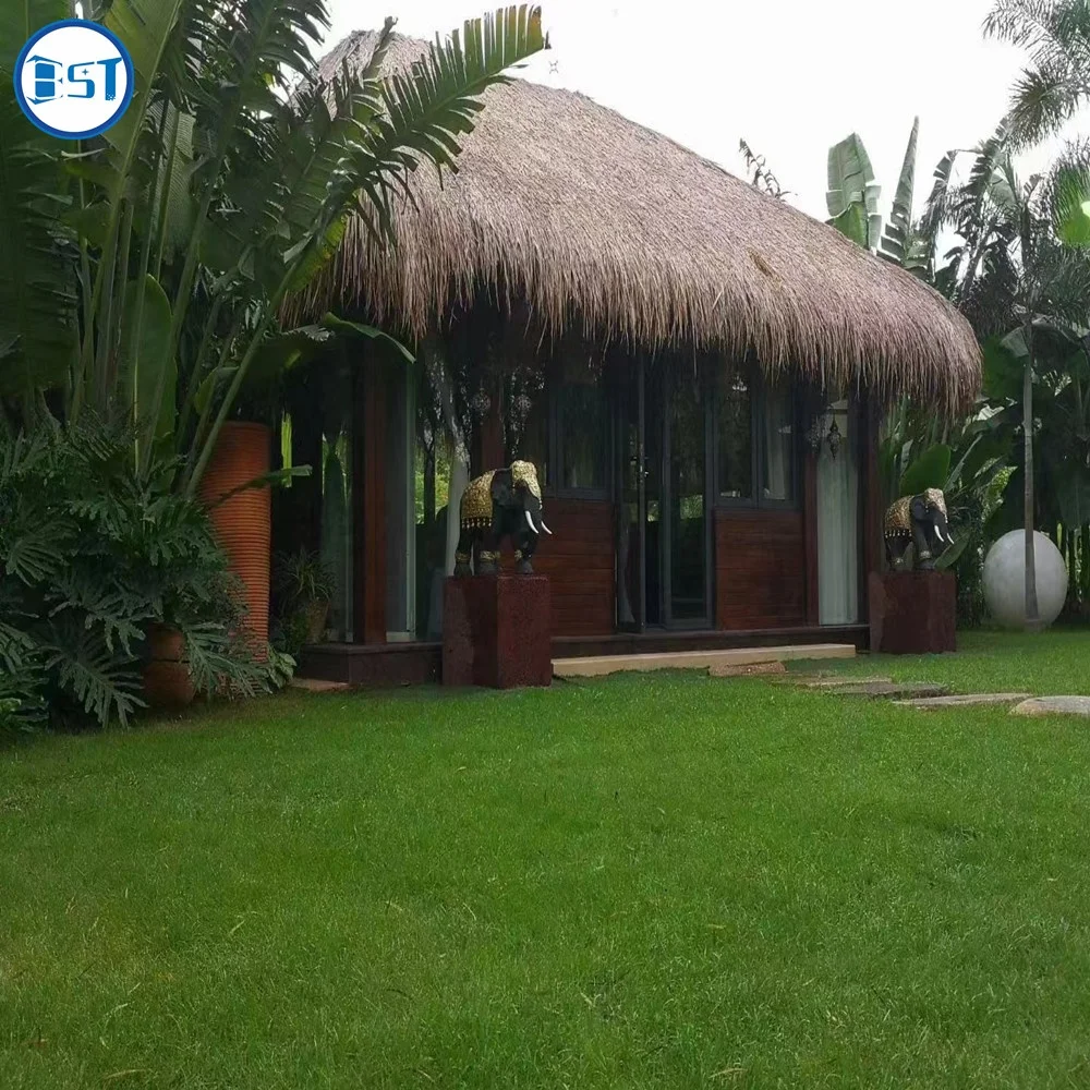 Factory directly Eco-friendly Fireproof Thatch Roof Synthetic Roofing Tile Artificial Plastic Palm Leaf