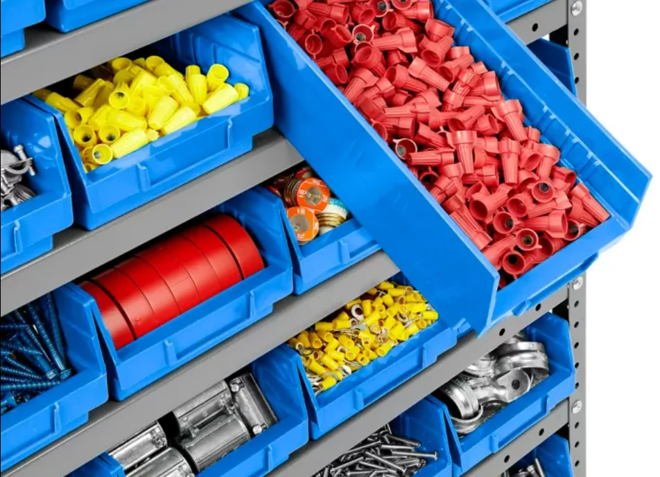 Warehouse Storage Rack Coated Metal Light Duty Garage Shelves