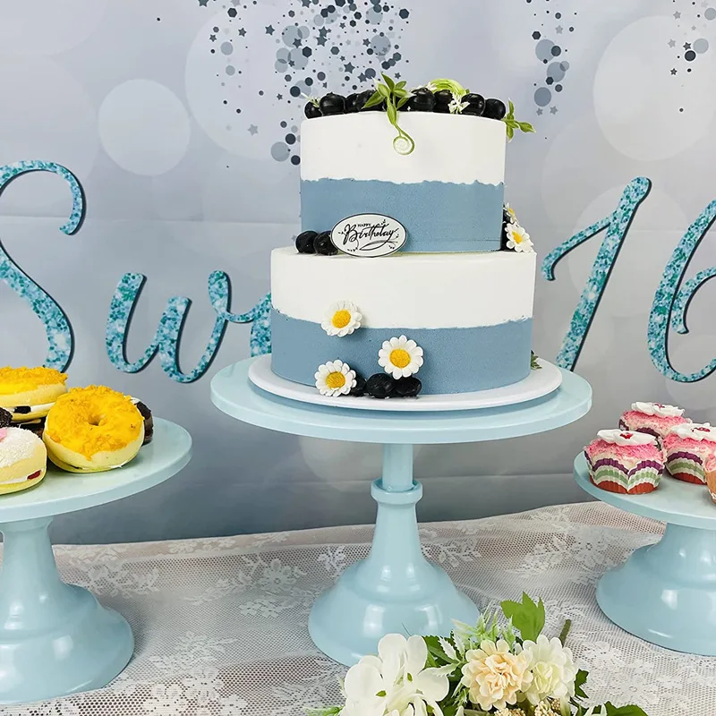 Party Decoration Birthday Dessert Table Decoration Metal Cake Dessert Tray Creative Cake Display Stand