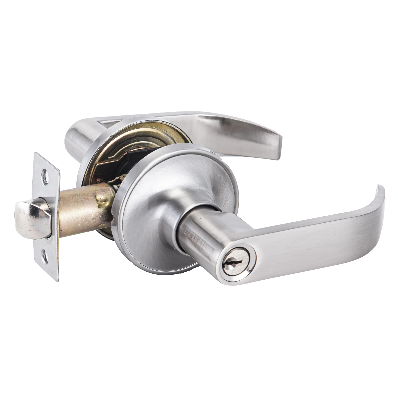 New Arrival Push-button Leverset Entrance Door Handle Interior Lever Lock Door Tubular Lock Handle Bedroom Door Handle Lock