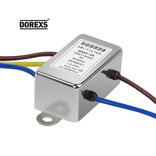Звуковой шумоподавляющий фильтр DOREXS по заводской цене, производитель фильтров переменного тока 250 В переменного тока 1 А 3 А 6 А 10 А