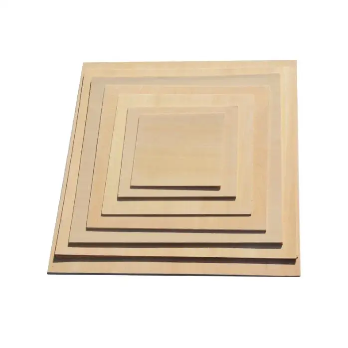 Basswood plywood used for  carving decoration from Linyi Shandong China FSC certificate size 920*920mm thickness 2.5-6mm
