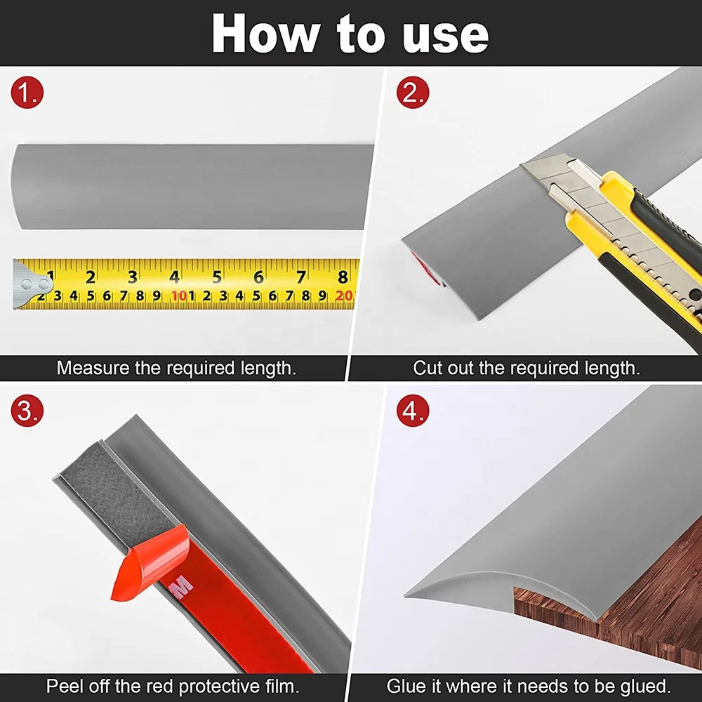 Easy to Curve Floor Mats Edge Reducer Carpet Straight Edge Threshold Transition Strip Vinyl Floor Edging Trim