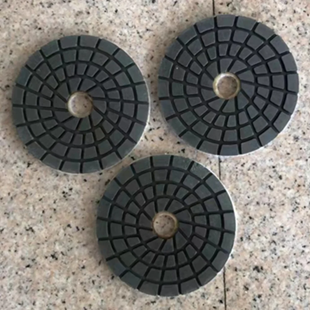 JDK 4 Inch Black and White Buff for granite,marble stone 100mm Polishing pad