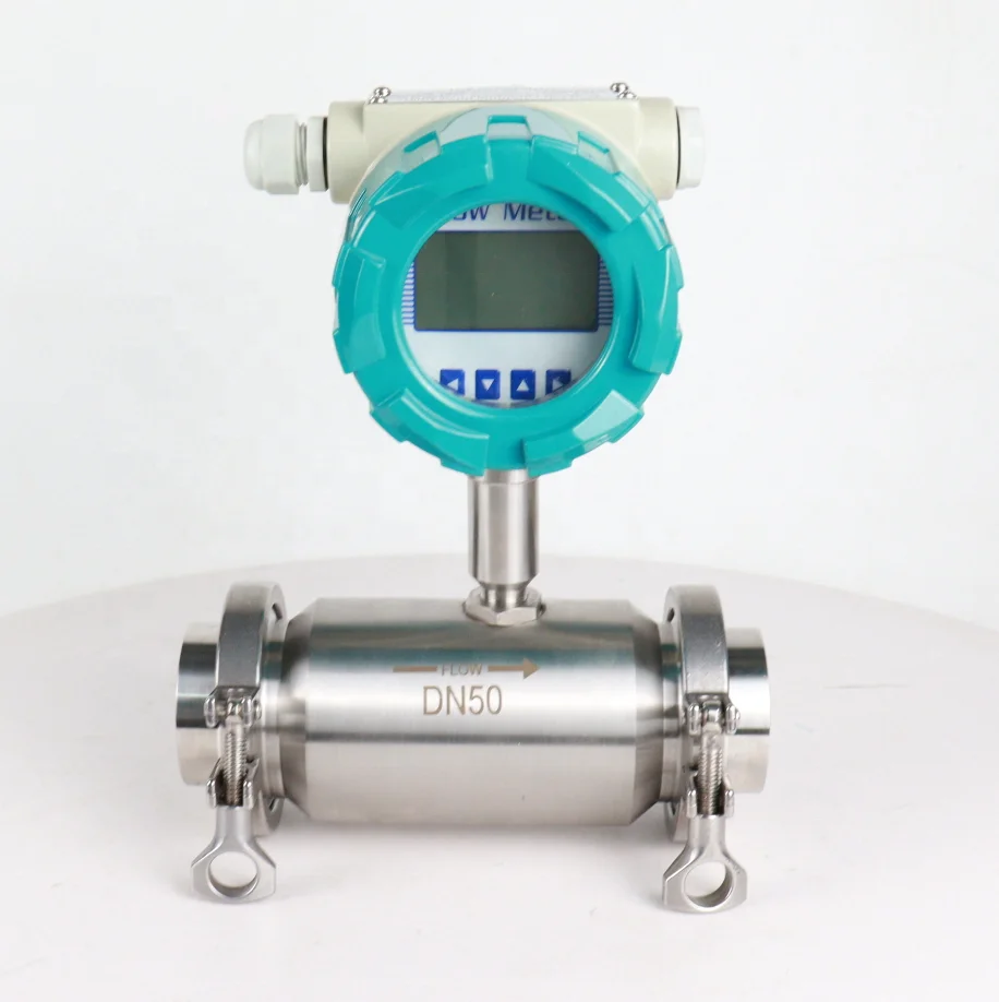 High Accuracy Certificate 6 inches Oil measuring Diesel Paddle Wheel Water Flowmeter Turbine Water Flow Meter
