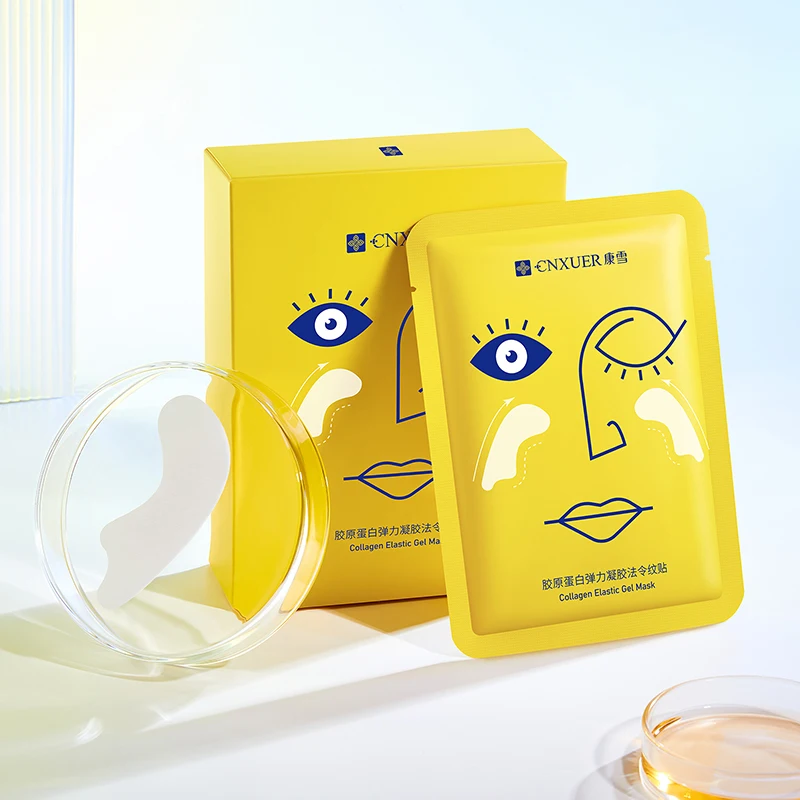 OEM Custom Face Forehead Patch Anti Wrinkle Fades Collagen Organic Hydrogel Hydrating  Firming Facial Skin Care Wrinkle Patch