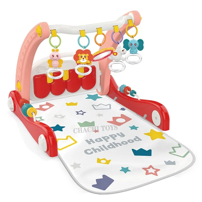 2 in 1 kid smart plush walker buggy kick n play piano keyboard baby activity mat