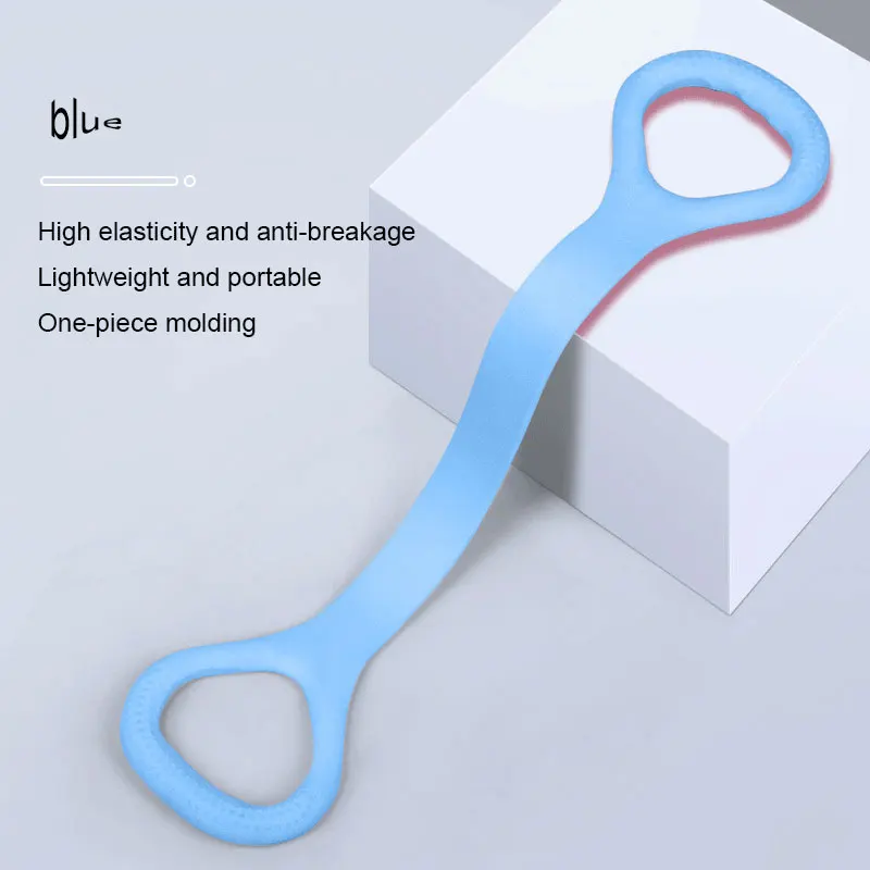 Figure 8 Fitness Elastic Band with Handles Arm Back Training Elastic Ropes for Physical Therapy Yoga Pilates Stretching