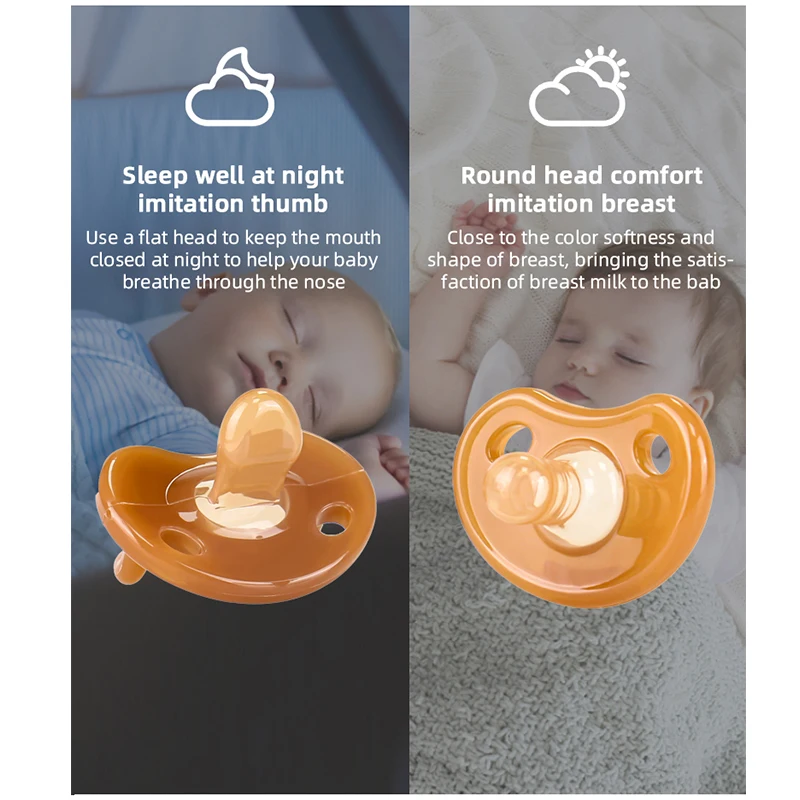 Funny customized Silicone high transparent baby soother dummies Pacifier Baby newborn Teething pacifer