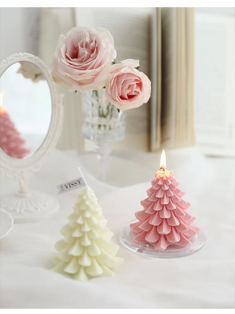 Manufacturers supply creative Christmas tree scented candles wholesale scene decoration scented candles gift box Christmas tree