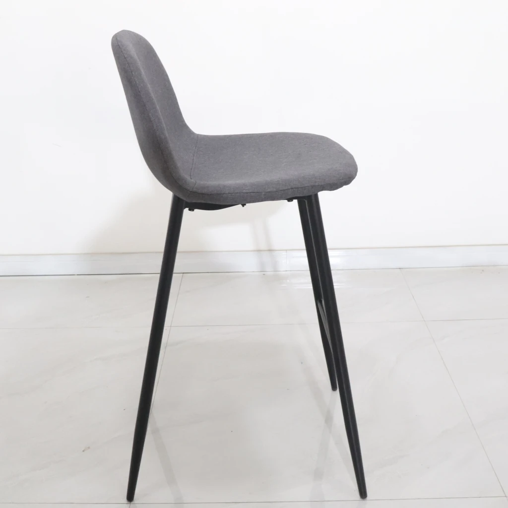 Bar Restaurant Home Furniture Metal Spray Legs High Back Barstools Bar Chairs with Backrest