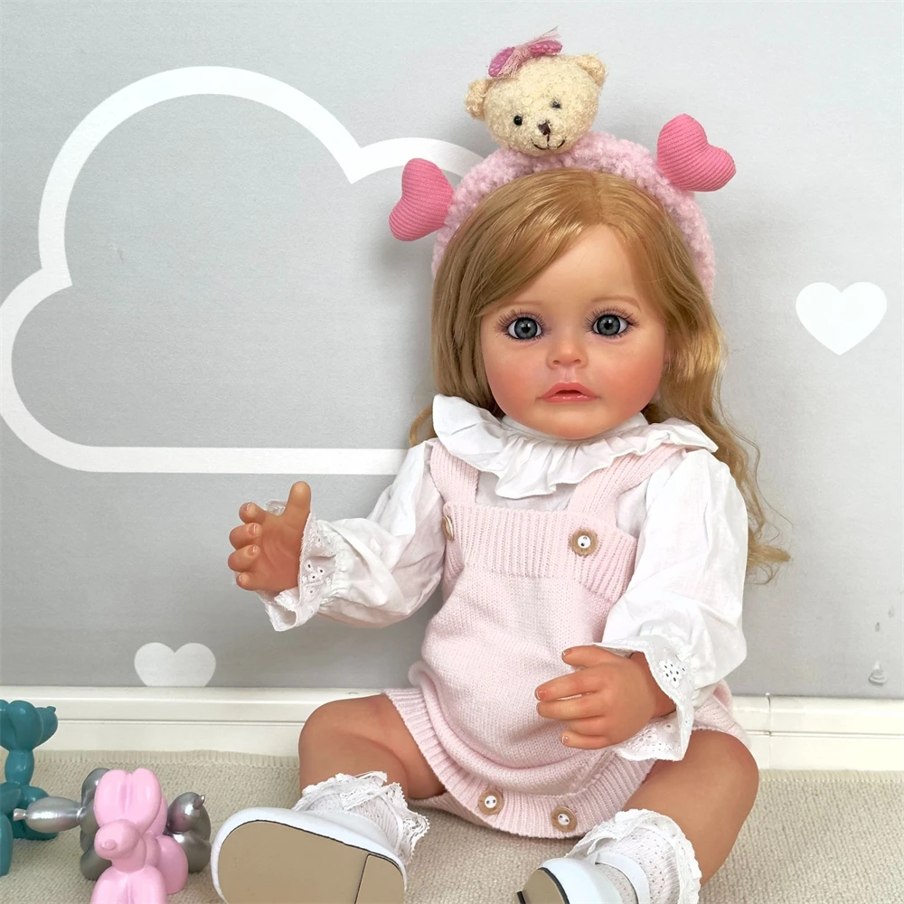 Creative Gifts 55CM Silicone Soft Vinyl Reborn Doll Arms Legs Lifelike Girls Toys Dolls Real Baby Dolls