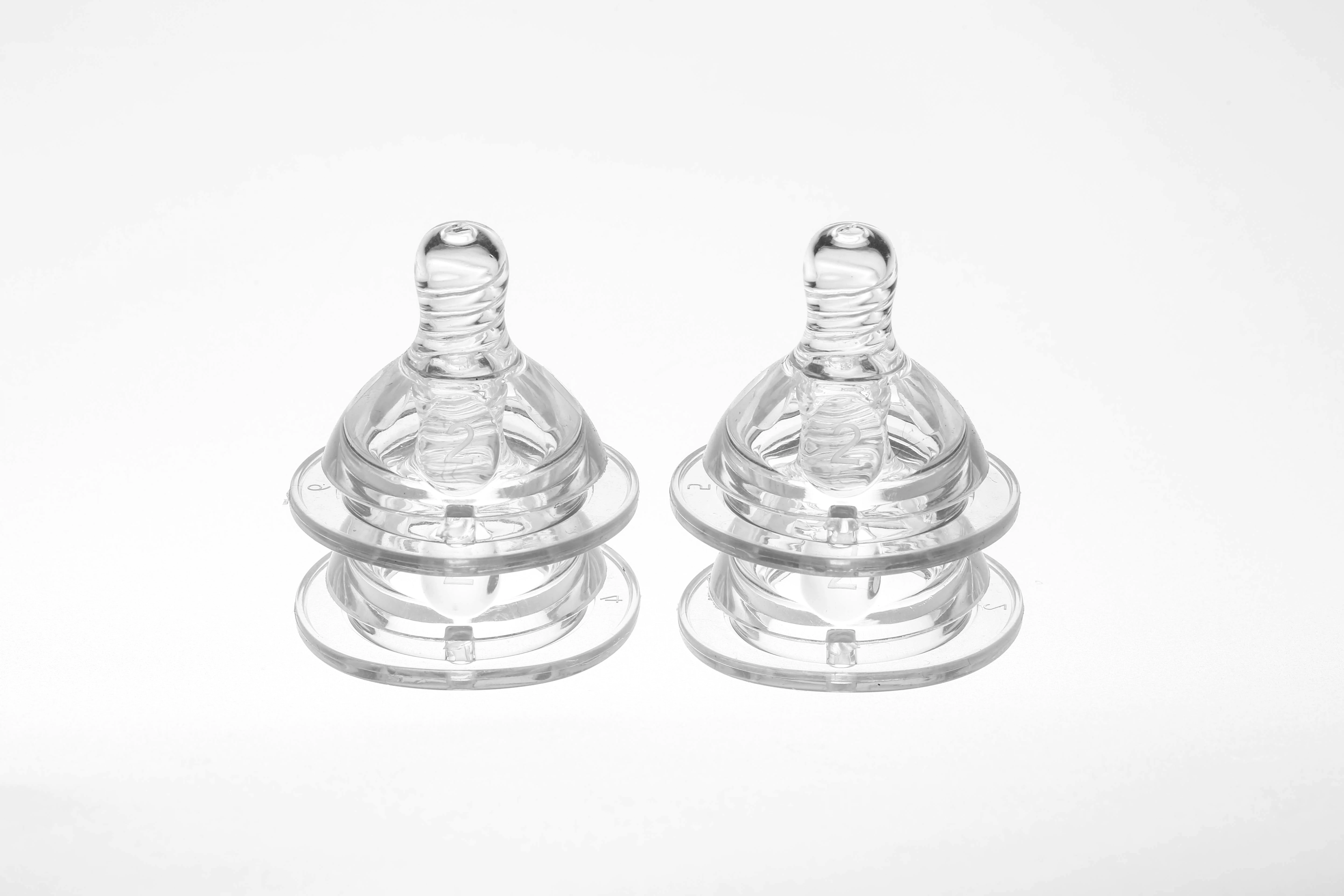 Factory Wholesale Wide-Caliber Latex BPA Free Liquid Silicone Bottle Teat Breast anti-colic Milk Feeding Bottle Nipple