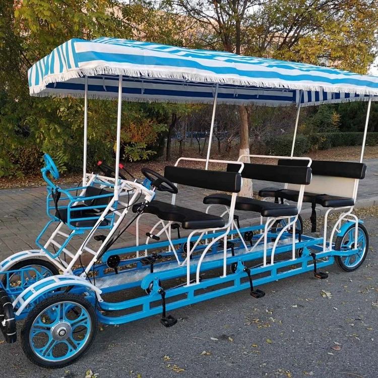 Factory direct sale outlet 6 person surrey bike tandem bike for sightseeing