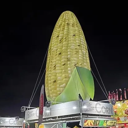 Inflatable bottles, canisters, cans, cornucopias, and fruits and vegetables Giant Inflatable Corn on The Cob inflated corn