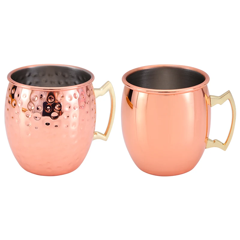 Wholesale Eco-Friendly Stainless Steel Custom Hammer Copper Beer moscow mule copper  mug