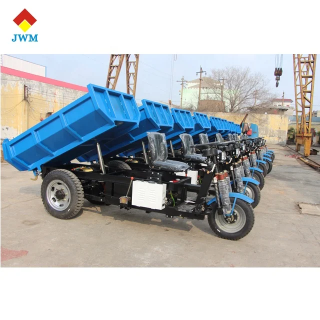 widely used and high efficiency cargo electric tricycle, mini dumper truck with 3000 w driving motor power