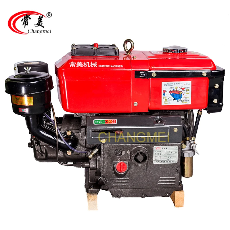 8HP 10 HP Single Cylinder Marine Diesel Engines for Tiller