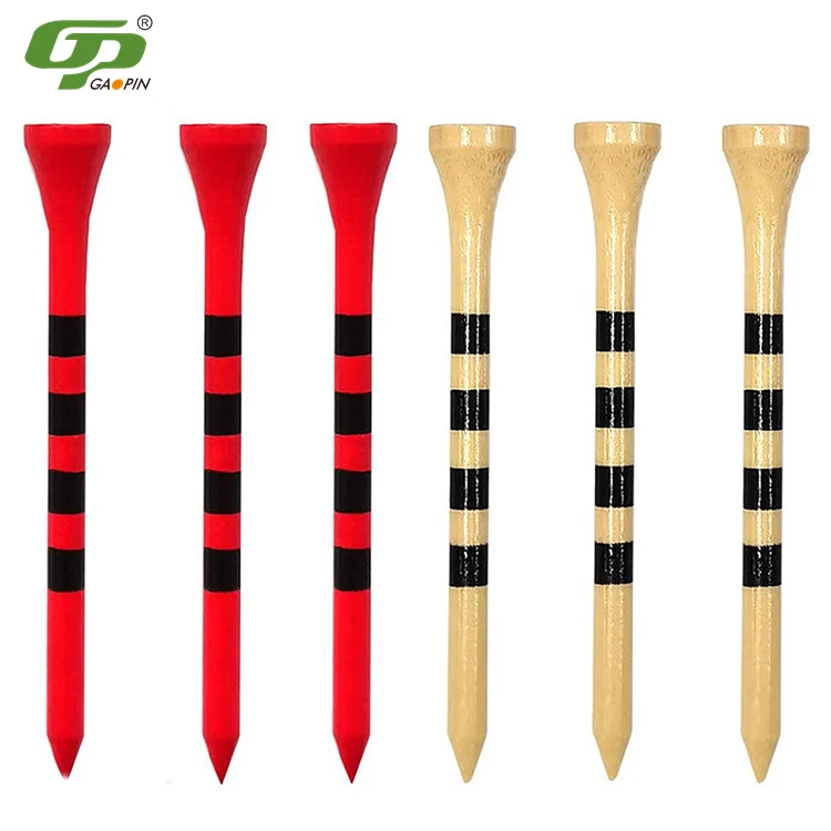 Factory Wholesale Custom Wood Golf Tees Durable Natural Biodegradable Material Bamboo Golf Tees Bamboo Wood Golf Ball Tee