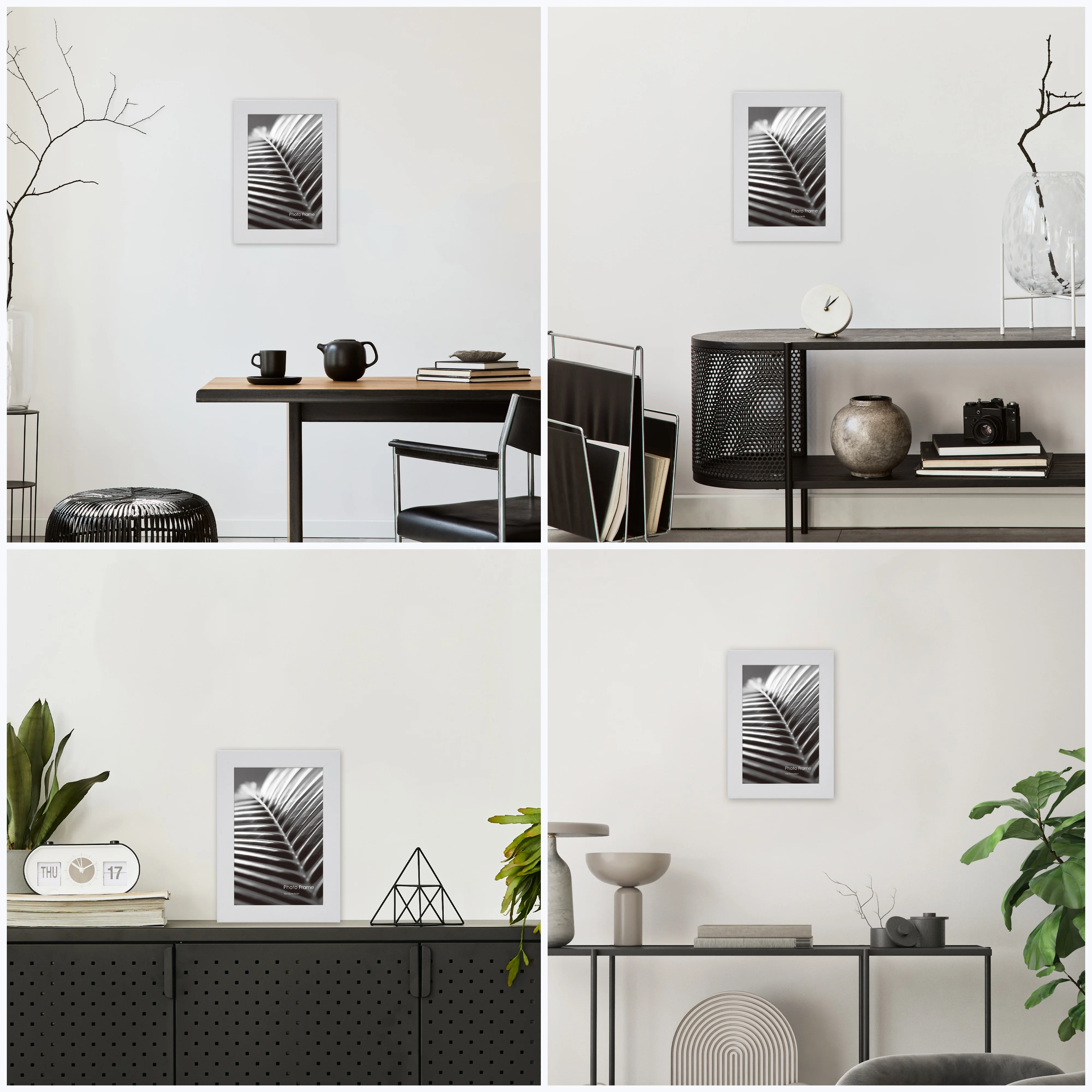 Hot Sale Wholesale Photo Frame Wholesale Cheap A4 /a3/a1 White picture Photo Frame Wall Hanging Poster Frames