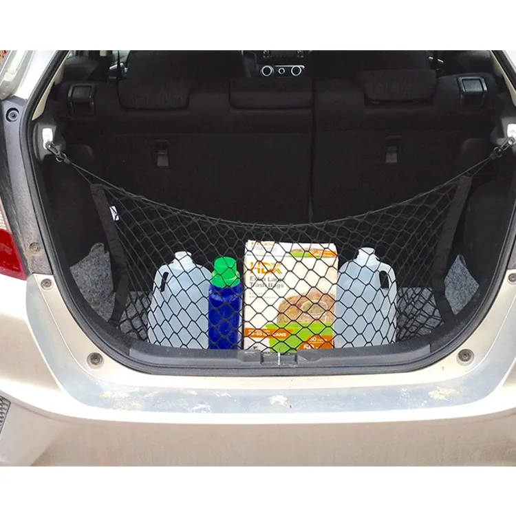 Universal 4 Hooks Luggage Back Mesh Net Elastic Strong Car Trunk Storage Organizer Cargo Net
