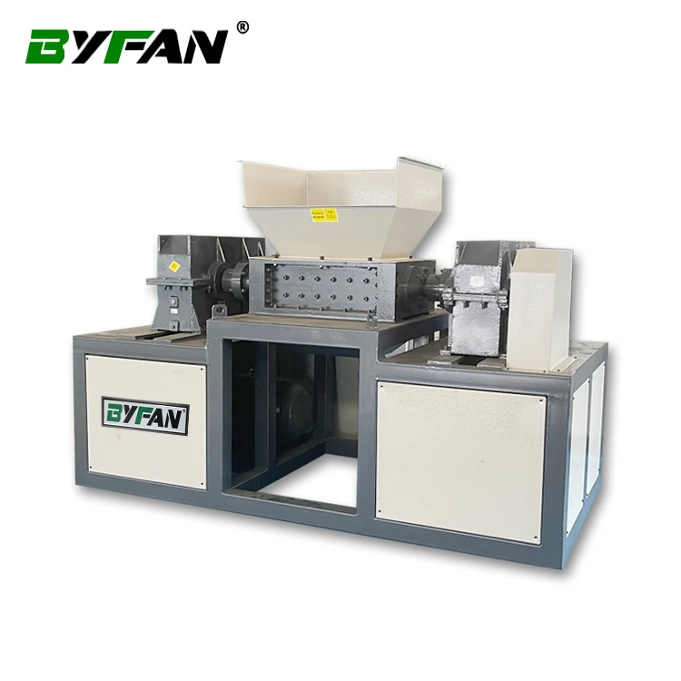 Double shaft waste plastic shredding recycling shredder granulator machine for sale