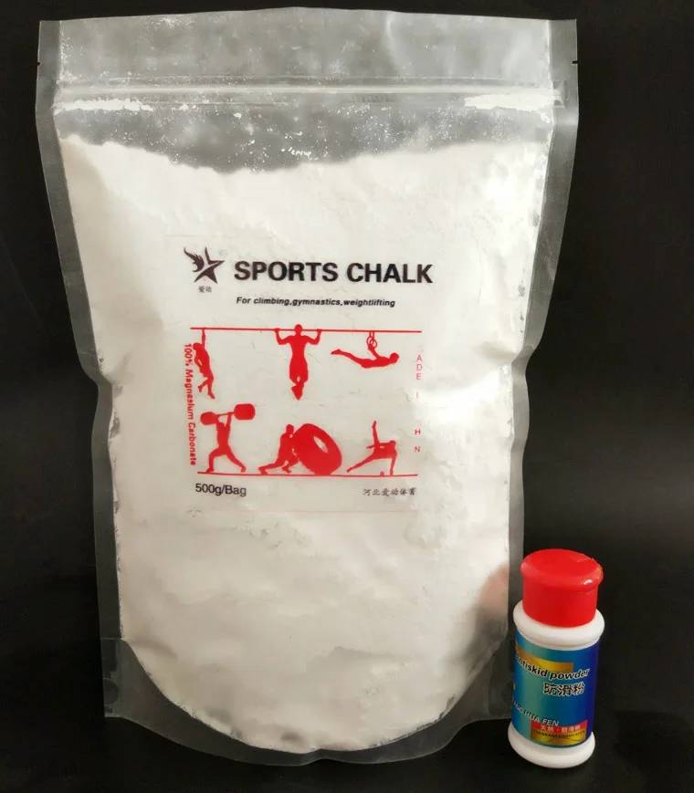 china formula 100% 25kg granular gym chalk MgCO3 light magnesium carbonate particle size chalk powder