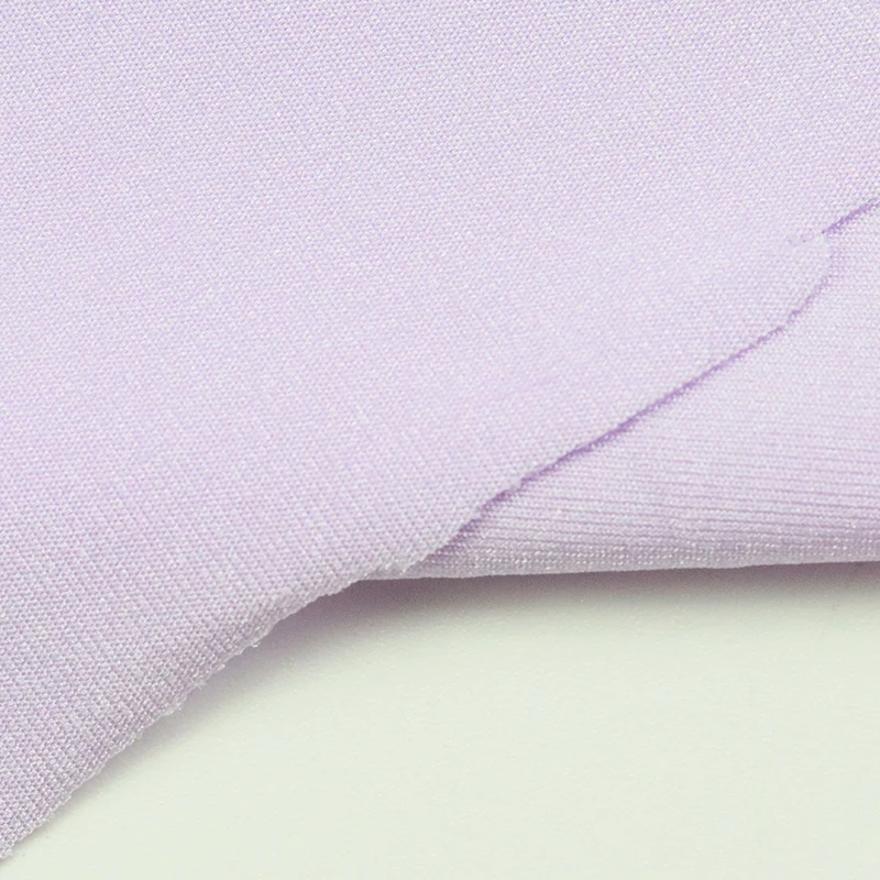 Single sided plain weave nylon 86% spandex 14% fabric 70/40N weft knitted glossy high elastic swimsuit fabric