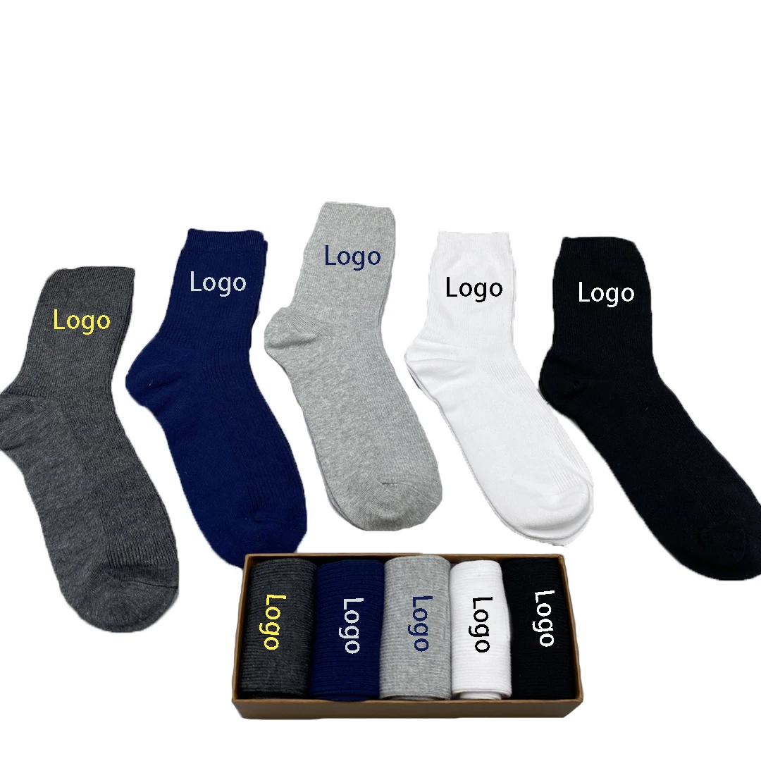 Socks Men Women Luxury Letter Printing Mid Tube Winter Autumn Socks with Gift Box Pack 5 Pairs Branded Unisex Solid Cotton Sock