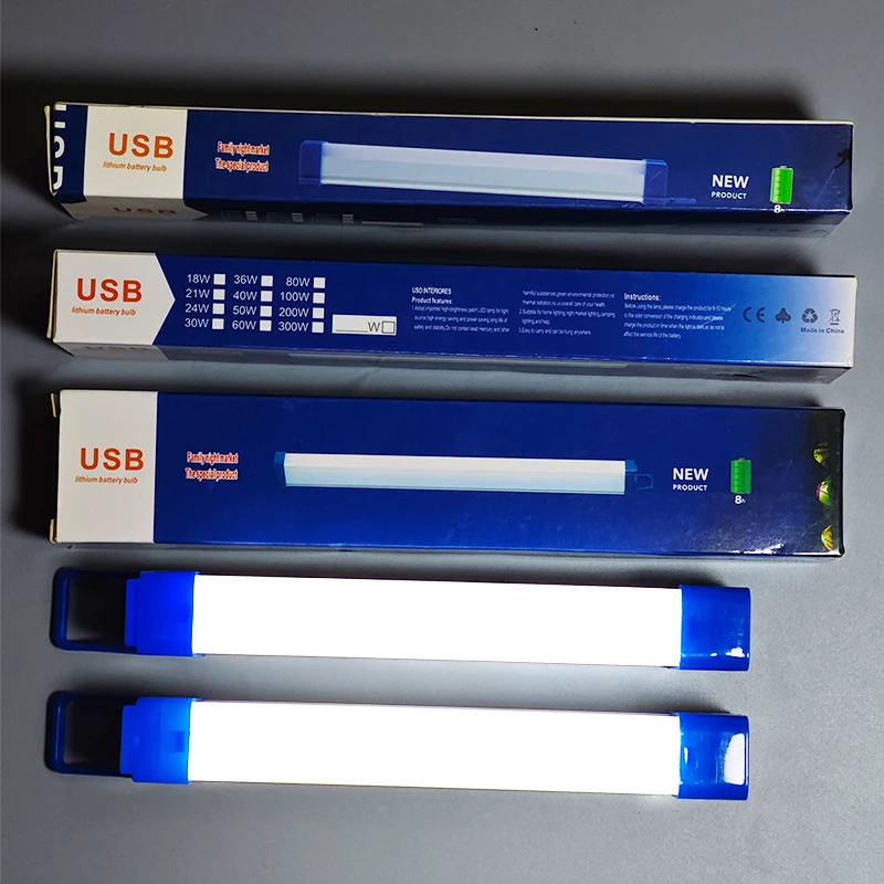 Custom Usb Charging Super Bright Cheap Modern Design Power Supply Multi Function Lithium Battery Emergency Light Tube