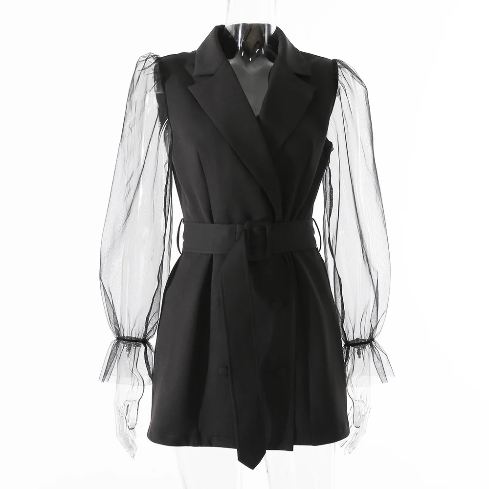 Office Lady Blazer Dress Suits Long Sleeve V Neck Fashion Spring Autumn Jacket Trendy Elegant Formal Hot Pink Blazer Dress