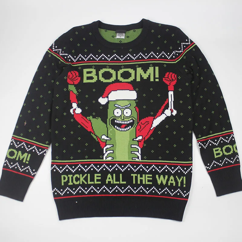 Wholesale custom pullover knitted pattern unisex xmas jumpers christmas sweater