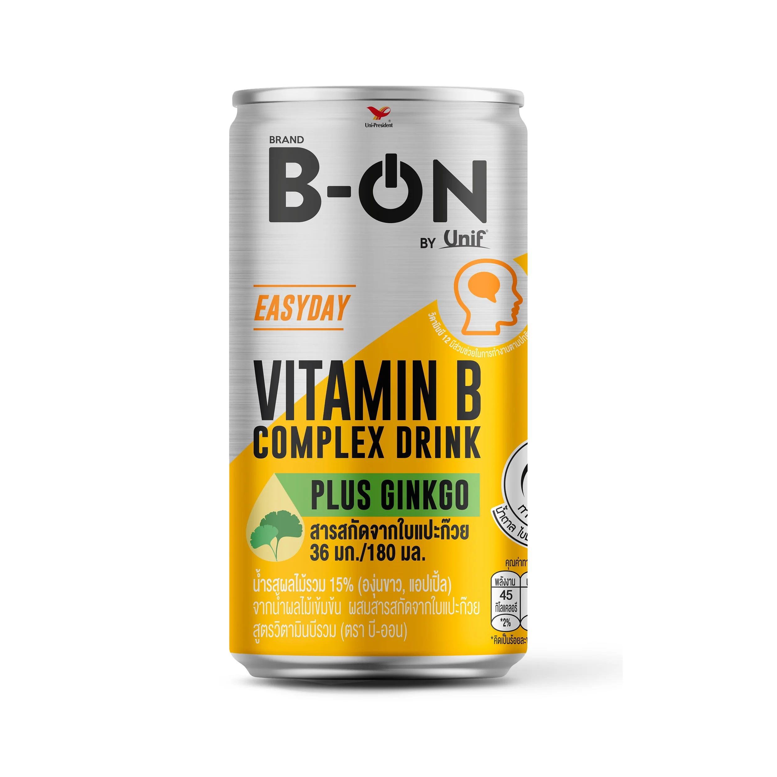 B-on Memory (180ml) Vitamin B Complex Plus Ginkgo Brain Boost Mixed Fruit Juice Energy Drink Soft Drink Increased Reaction Speed