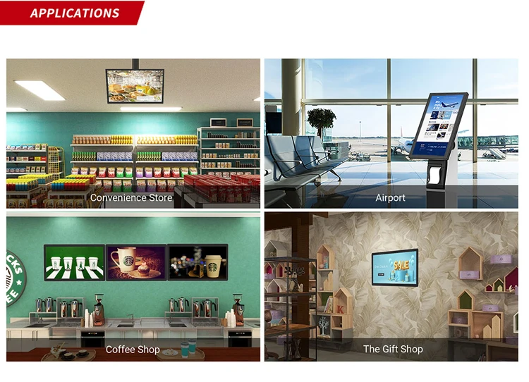 23.8 inch indoor commercial touchscreen advertising interactive lcd touch screen advertising digital signage