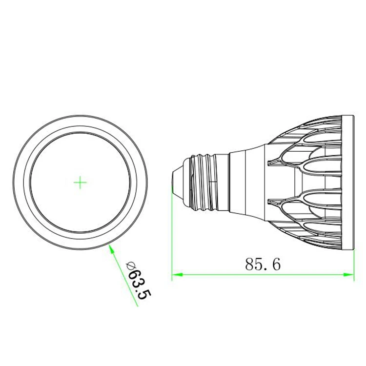 led par20 E26 E27 dimmable spotlight 8w 25w cob retrofit bulbs MR16 1700lm Ra95 63mm Diameter Gu10 LED PAR20
